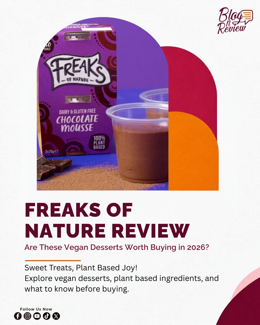 Sweet treats with a plant based twist? Yes, please!

Freaks of Nature brings vegan desserts to the table for anyone looking to explore plant based sweet treats. Whether you're curious about dairy free alternatives or simply love discovering new desserts, this brand is worth a closer look! 💚✨

🍓 Curious to find out more? 
Read our full Freaks of Nature review on BlogNReview 

#freaksofnature #vegandesserts #plantbaseddiet #dairyfreeglutenfree #VeganTreats #foodreview #blognreview