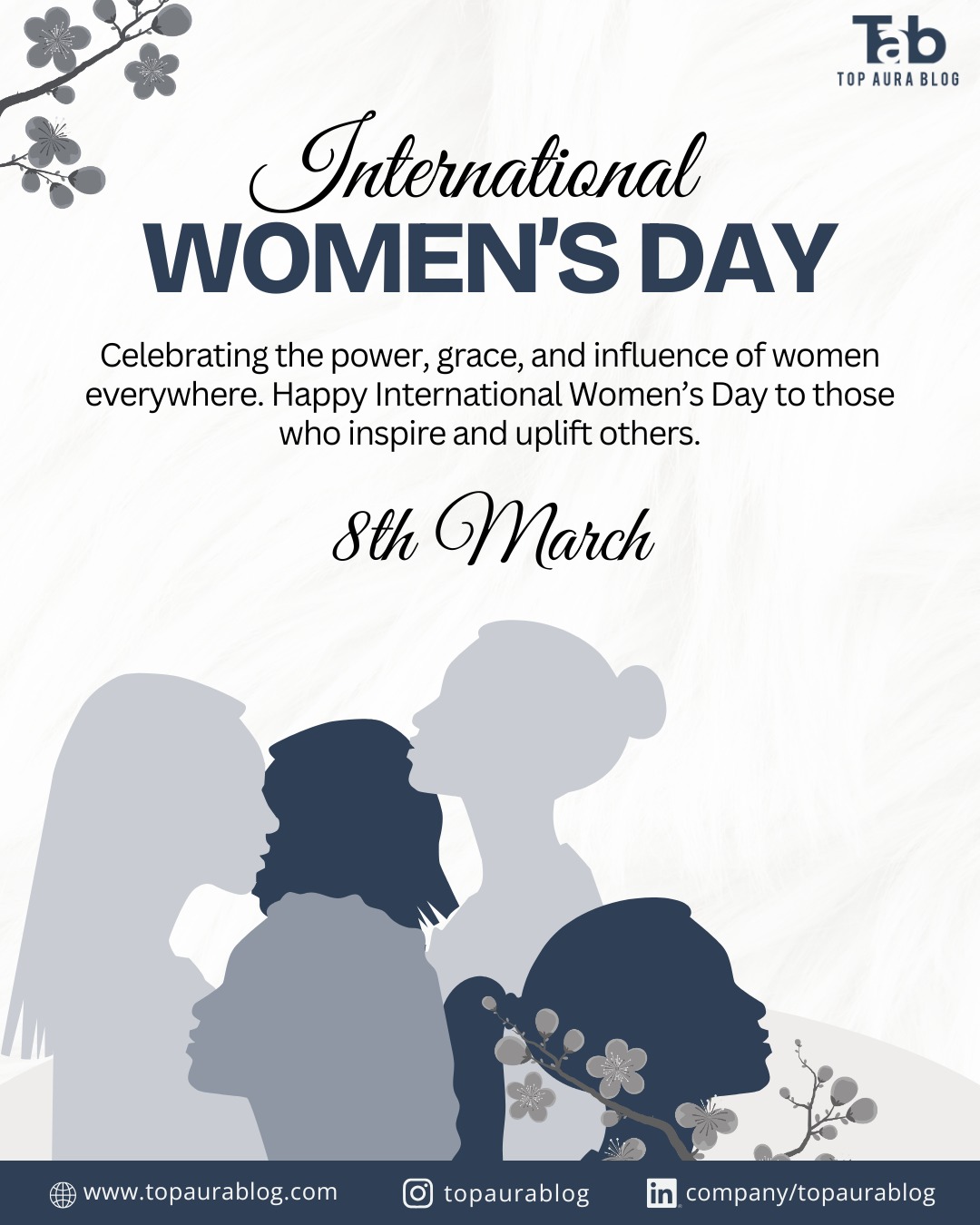 Today we celebrate the grace, strength, and influence of women everywhere. Happy International Women’s Day! 
.
.
.
for more visit us at:
www.topaurablog.com

#internationalwomensday #womenwellness #ᴡᴏᴍᴇɴᴇᴍᴘᴏᴡᴇʀᴍᴇɴᴛ #celebratewomen #inspirationquotes #topaurablog