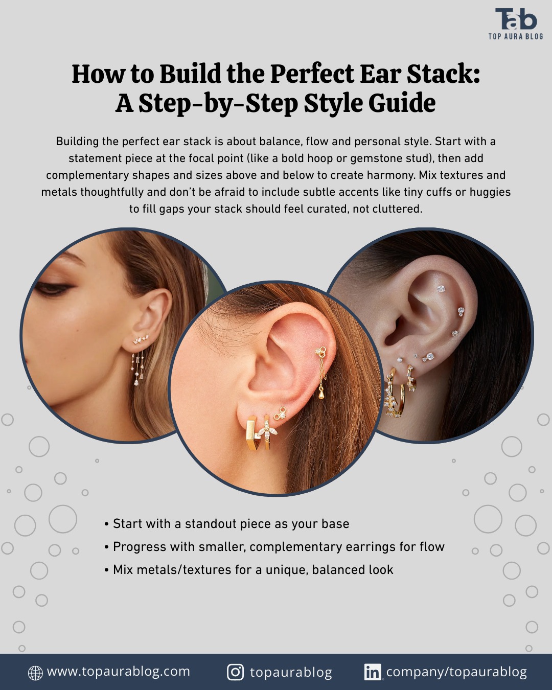 Level up your jewelry game Learn how to build the perfect ear stack with our step-by-step style guide for effortless, eye-catching looks!
.
.
.
For more visit us at:
www.topaurablog.com

#earstack #jewelryguide #styletips #topaurablog #layeredearrings #accessorygoals #fashıonjewelry #earcuration